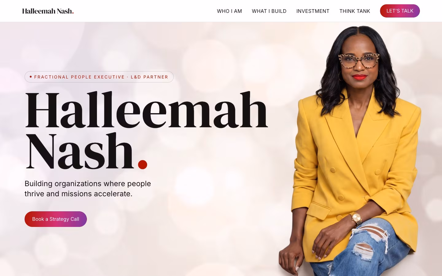 Halleemah Nash Website — Web Design